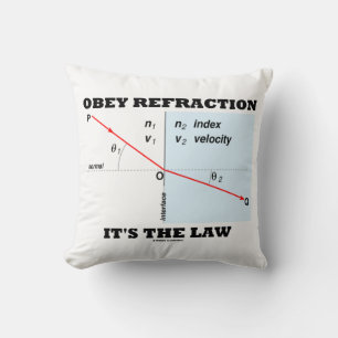 Obey Refraktion ist der "Law Physics Geek Spaß" Kissen