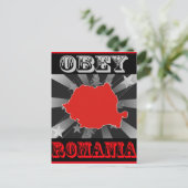 Obey Romania Postkarte (Stehend Vorderseite)
