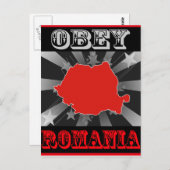 Obey Romania Postkarte (Vorne/Hinten)