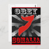 Obey Somalia Postkarte (Vorne/Hinten)