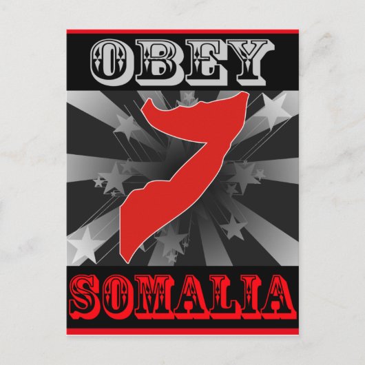 Obey Somalia Postkarte (Vorderseite)
