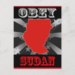 Obey Sudan Postkarte