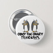 Obey The Crazy Penguins Buttons - Customized (Vorne & Hinten)