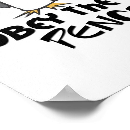 Obey the crazy Penguins! Poster (Ecke)