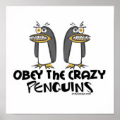 Obey the crazy Penguins! Poster (Vorne)