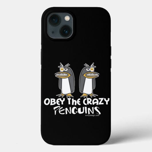Obey The Crazy Pinguine Case-Mate iPhone Hülle (Rückseite)