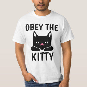 OBEY THE KITTY CAT T - SHIRT