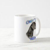 Obey Weimaraner Kaffeetasse (VorderseiteRechts)