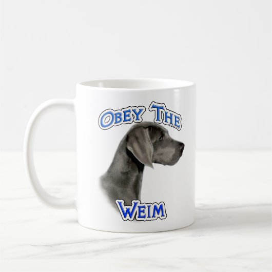 Obey Weimaraner Kaffeetasse (Links)
