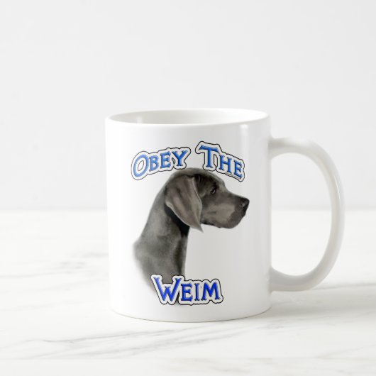 Obey Weimaraner Kaffeetasse (Rechts)