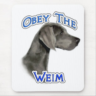 Obey Weimaraner Mousepad