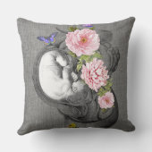 OBGYN Anatomy Floral Art Womb Babydekor Design 2 Kissen (Rückseite)