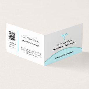 OBGYN Aquamarin Modern Elegant mit QR-Code