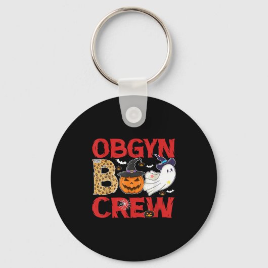 Obgyn Boo Crew Halloween Ob-gyn Nurse Shirt Men Wo Schlüsselanhänger (Vorderseite)