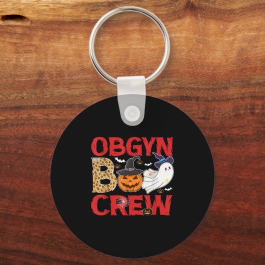 Obgyn Boo Crew Halloween Ob-gyn Nurse Shirt Men Wo Schlüsselanhänger (Vorderseite)