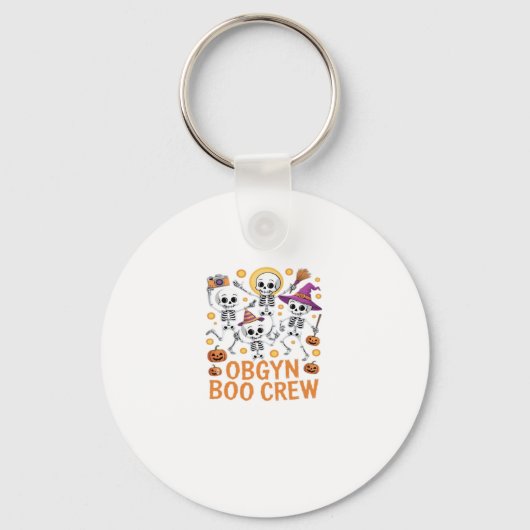 OBGYN Boo Crew Nurse Skeleton Dancing Halloween Sp Schlüsselanhänger (Vorderseite)