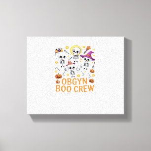 OBGYN Boo Crew Nurse Skeleton Tanz Halloween Sp Leinwanddruck