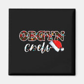 Obgyn Crew Christmas Lights Santa Hat  Magnet (Vorne)
