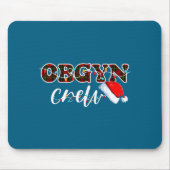 Obgyn Crew Christmas Lights Santa Hat Mousepad (Vorne)