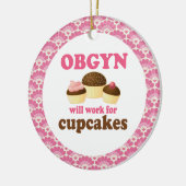 OBGYN Geschenk-Verzierung Keramik Ornament (Links)