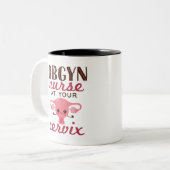 OBGYN-Krankenversicherung in Ihrem Büro Zweifarbige Tasse (Vorderseite Links)
