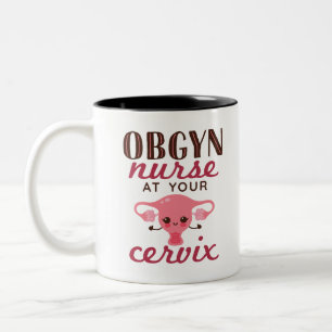 OBGYN-Krankenversicherung in Ihrem Büro Zweifarbige Tasse