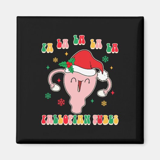 Obgyn Midfrau Doula Christmas Fa La La La La Fallo Magnet (Vorne)