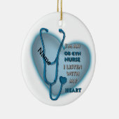 ObGyn Nurse Keramik Ornament (Rechts)