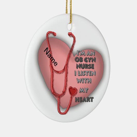 ObGyn Nurse Keramik Ornament (Rechts)