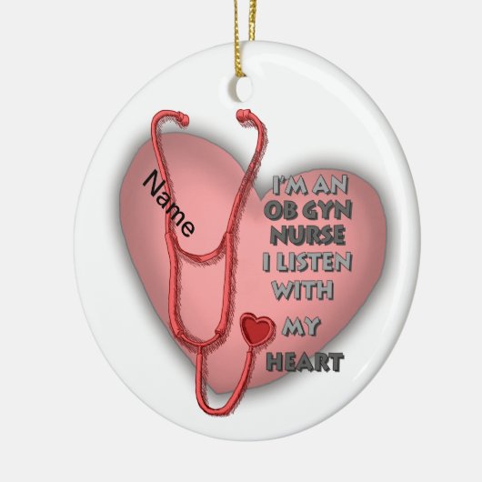ObGyn Nurse Keramik Ornament (Links)