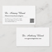 OBGYN Obstetrician Gynekologen Arzt Visitenkarte (Vorne/Hinten)