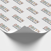 OBGYN Obstetriker Gynäkologe Leopard Print Geschenkpapier (Ecke)