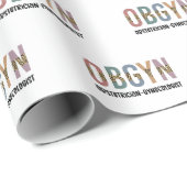 OBGYN Obstetriker Gynäkologe Leopard Print Geschenkpapier (Rolleneckpunkt)