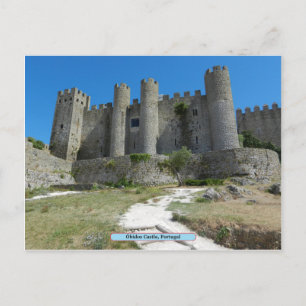 Óbidos Castle, Portugal Postkarte