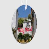Obidos, Portugal Panorama Weihnachtsschmuck Ornament (Vorderseite)