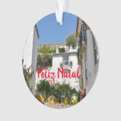 Obidos, Portugal Panorama Weihnachtsschmuck Ornament (Vorderseite)
