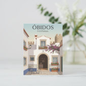 Obidos Portugal Postkarte (Stehend Vorderseite)