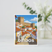 Obidos Portugal Travel Postkarte (Stehend Vorderseite)