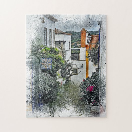 Obidos Streets Puzzle (Vertikal)