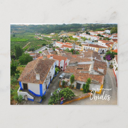 Obidos Village - das echte Portugal Postkarte (Vorderseite)