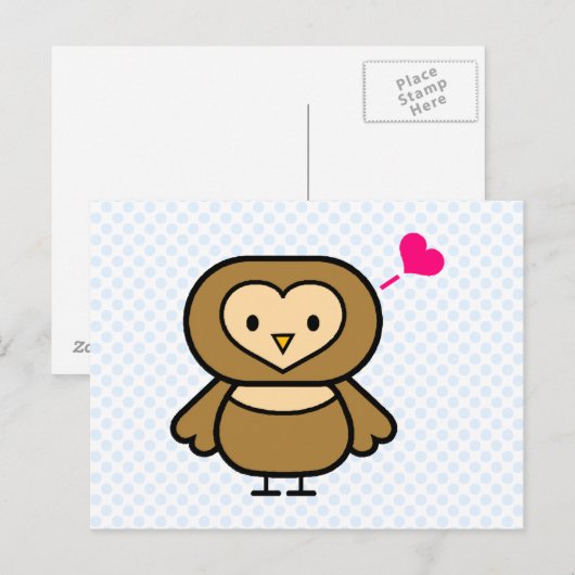 Obie Owl Postkarte (Vorne/Hinten)