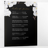 Obituary Celebration of Life Foto Blume White Dreifach Gefaltete Einladung (Innen Erste Seite)