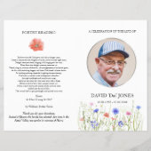 Obituationsprogramm, farbige Wildblumen Flyer (Vorne)