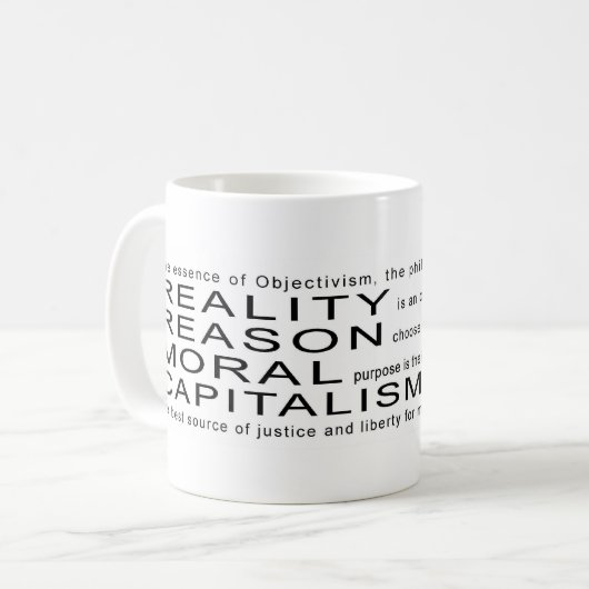 Objectivism Tasse (Vorderseite Links)