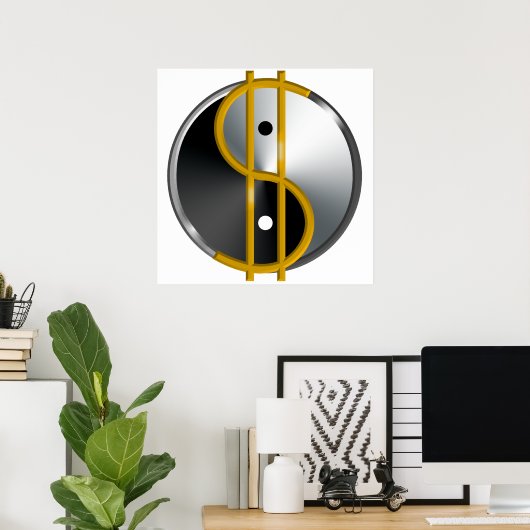 Objectivist Yin/Yang Poster (Heimbüro)