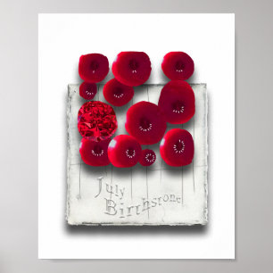 OBJEKT_4_Variationen auf dem Rubinmatte-Poster Poster