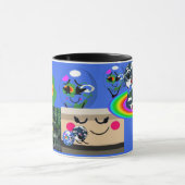 Objekt-Kosmos Erde und Biomo Tasse (Zentrum)