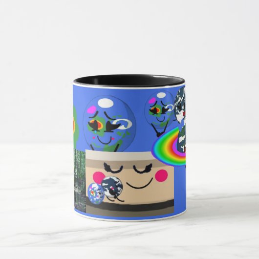 Objekt-Kosmos Erde und Biomo Tasse (Zentrum)