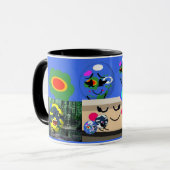 Objekt-Kosmos Erde und Biomo Tasse (Vorderseite Links)