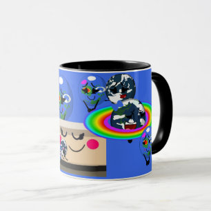 Objekt-Kosmos Erde und Biomo Tasse